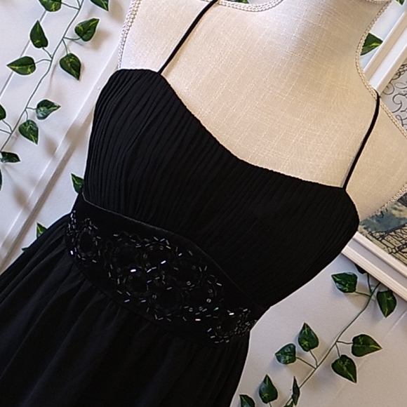 🦌🎄🎁 JONES WEAR BLACK CHIFFON COCKTAIL 🍹DRESS SZ 16 - Picture 6 of 13